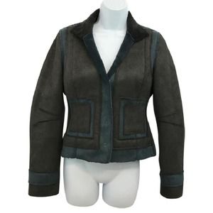 Adolfo Dominguez  Faux Suede Jacket 36